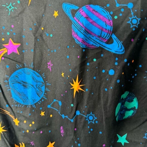 Run and Fly Cosmic Space Belted Tea Dress with Pockets - Picture 3 of 9